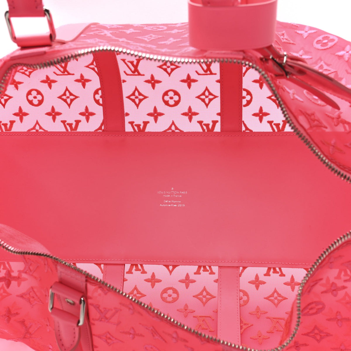 Monogram Fluo See Through Keepall Bandouliere 50 Rose wholesalehk.shop