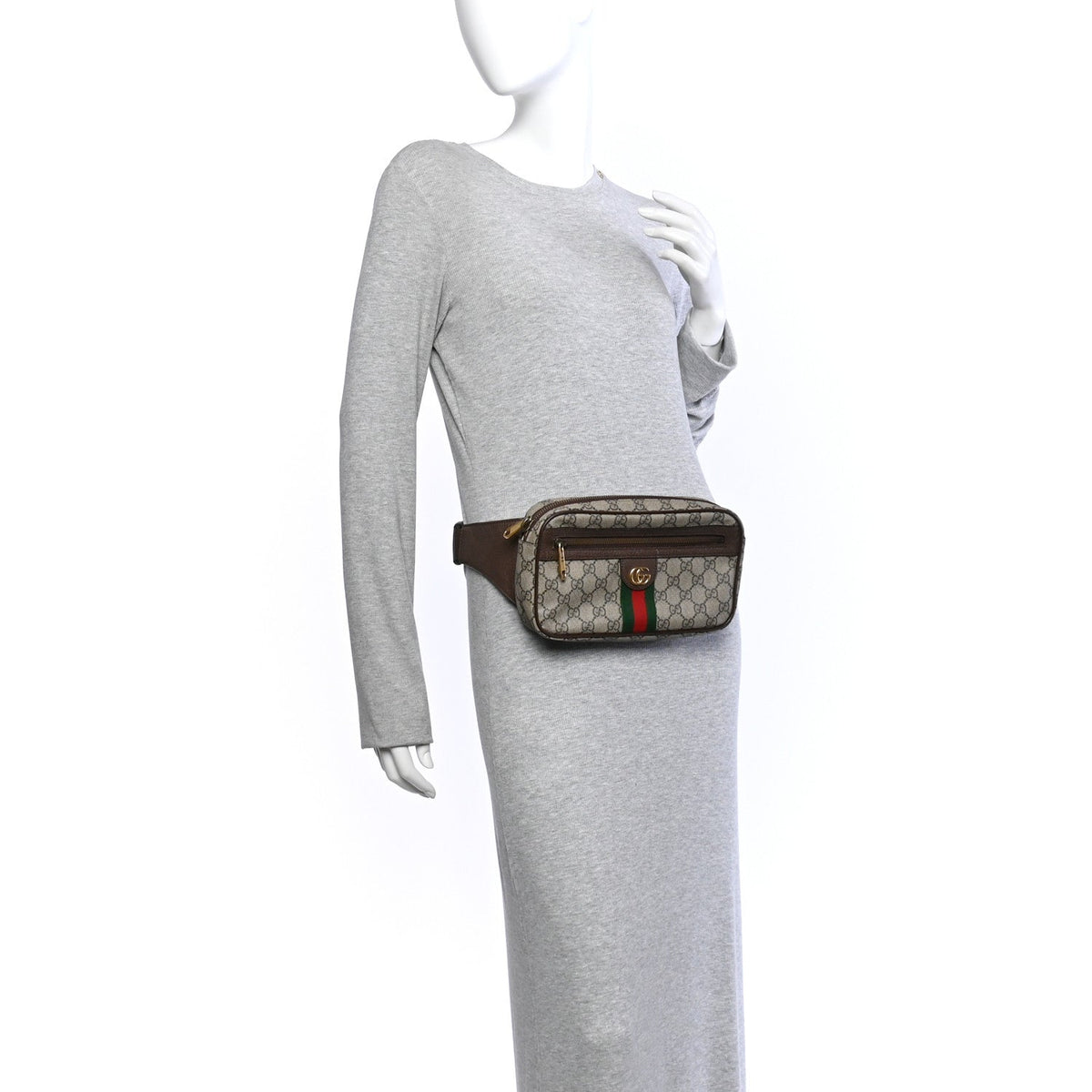 Soft GG Supreme Monogram Medium Ophidia Belt Bag Dark Brown wholesalehk.shop