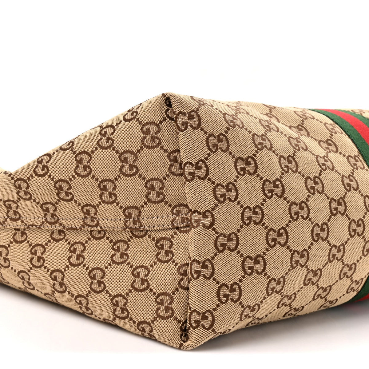 GG Monogram Web Large Giglio Tote Beige Brown wholesalehk.shop