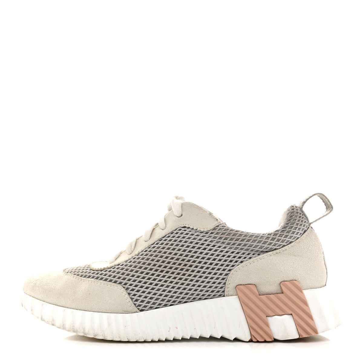 Air Mesh Suede Goatskin Bouncing Sneakers 35 Gris Lulea White wholesalehk.shop
