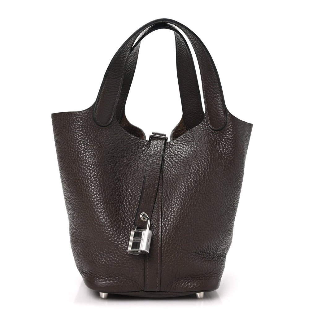 Taurillon Clemence Picotin Lock 18 PM Cacao £¨ Direct shipment via from wholesalehk.shop