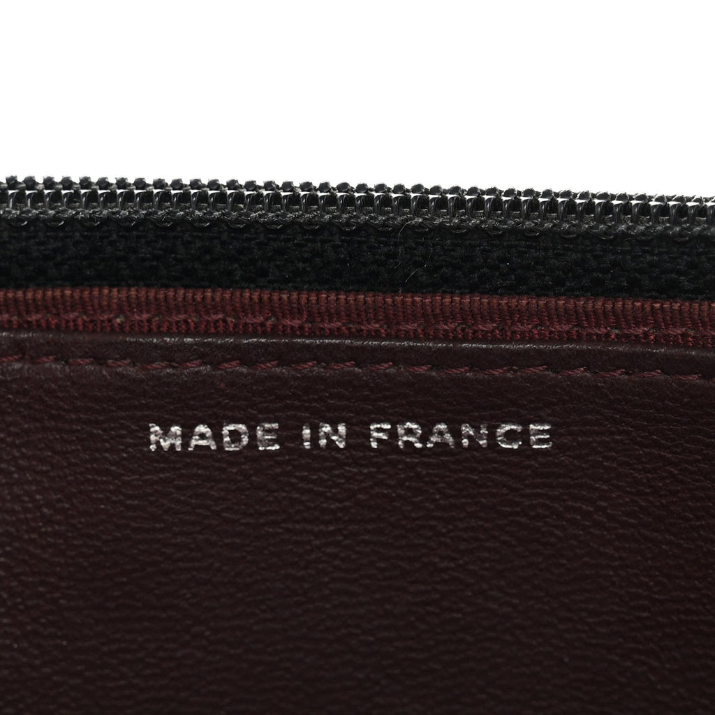 Lambskin Quilted Wallet On Chain WOC Black wholesalehk.shop