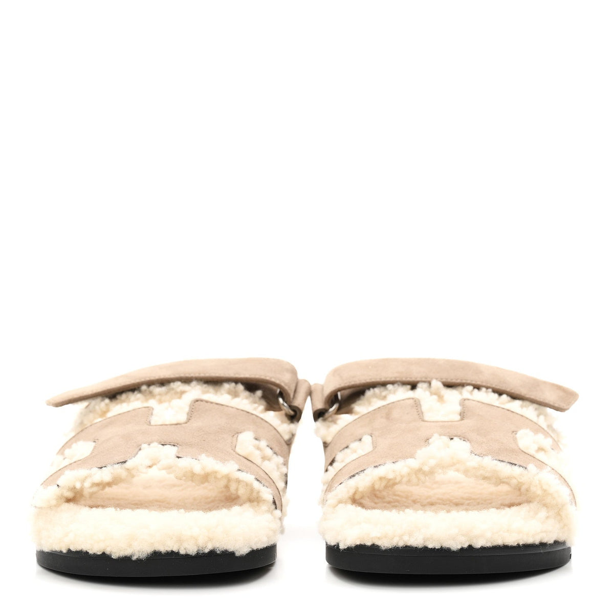 Suede Goatskin Woolskin Womens Chypre Sandals 38.5 Etoupe wholesalehk.shop