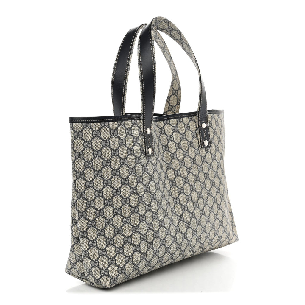 GG Plus Monogram Medium Signature Web Loop Tote Navy wholesalehk.shop
