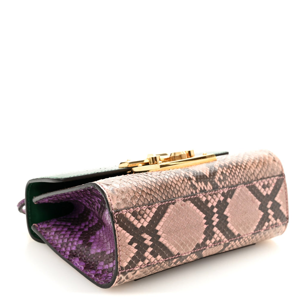 Snakeskin Small Padlock Shoulder Bag Green Pink Purple £¨ Direct shipment via from wholesalehk.shop