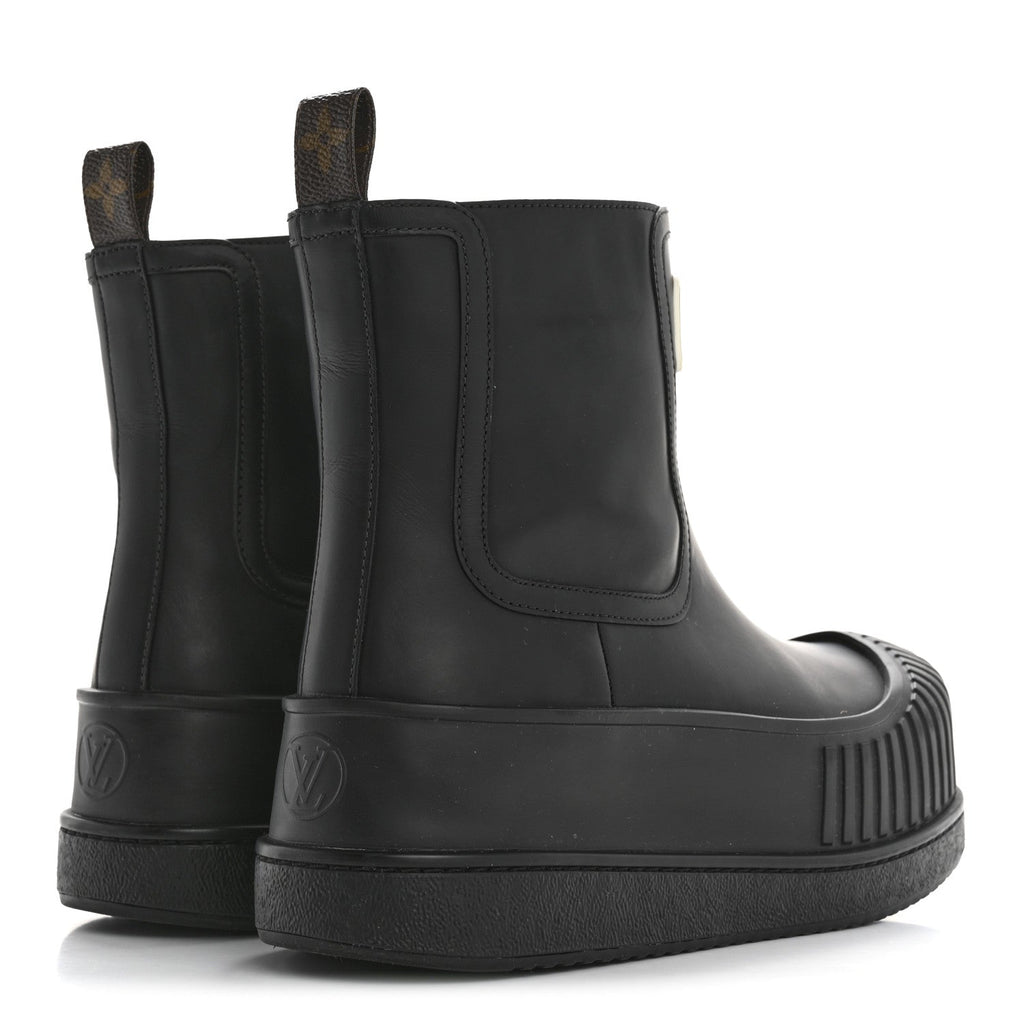 Calfskin Polar Flat Ankle Boots 38 Black £¨ Direct shipment via from wholesalehk.shop