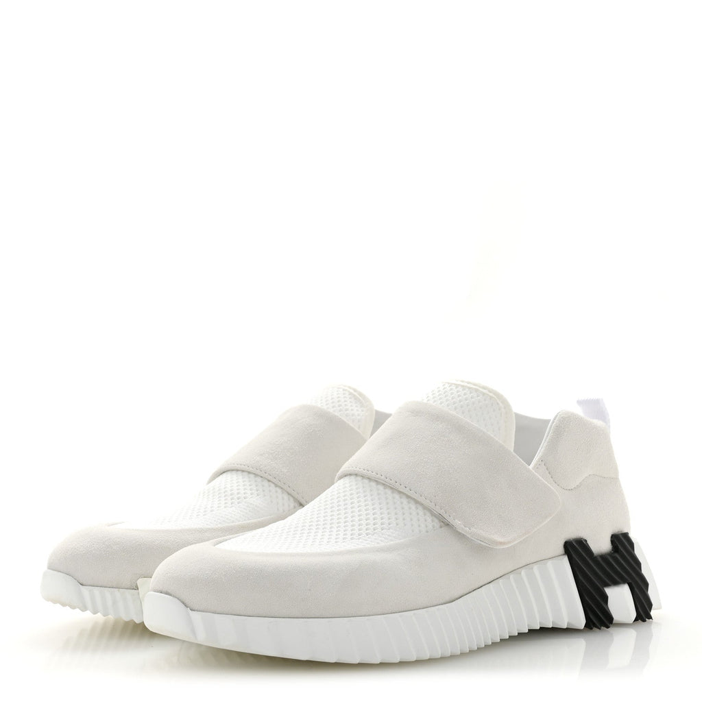 Suede Goatskin Mesh Fabric H Sneakers 38 White wholesalehk.shop