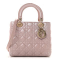 Pearly Lambskin Cannage Medium Lady Dior Lotus wholesalehk.shop