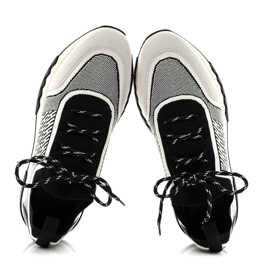 Knit Bi-Color Womens Addict Sneakers 37 Black White wholesalehk.shop