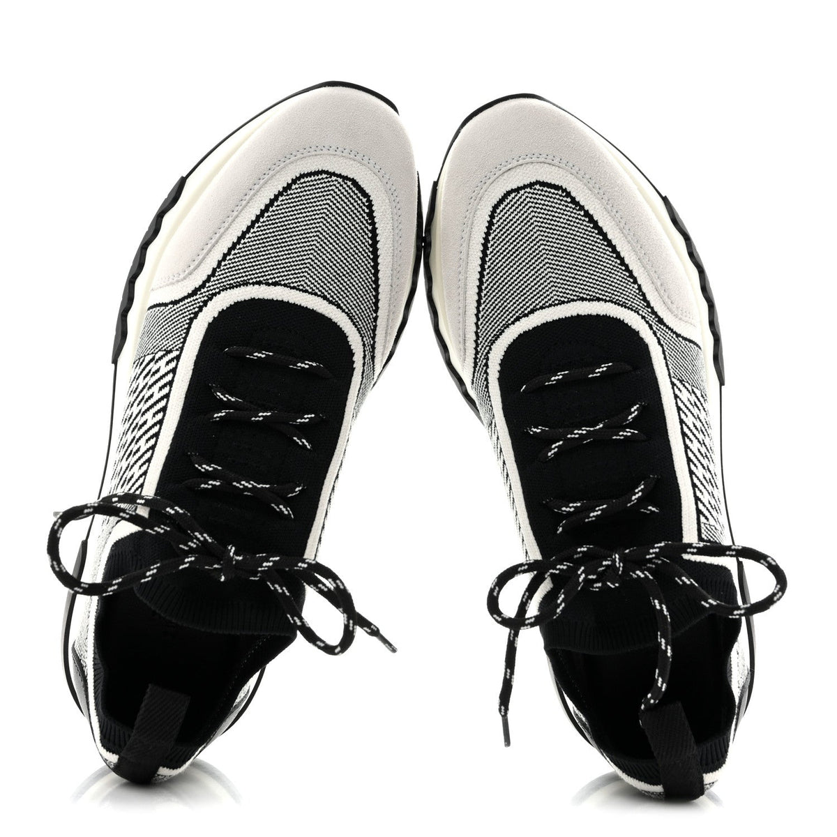 Knit Bi-Color Womens Addict Sneakers 37 Black White wholesalehk.shop