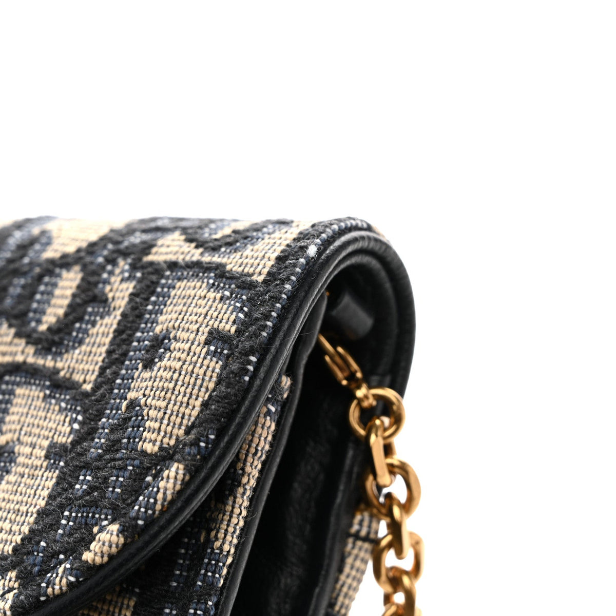 Oblique Saddle Chain Long Wallet Blue wholesalehk.shop