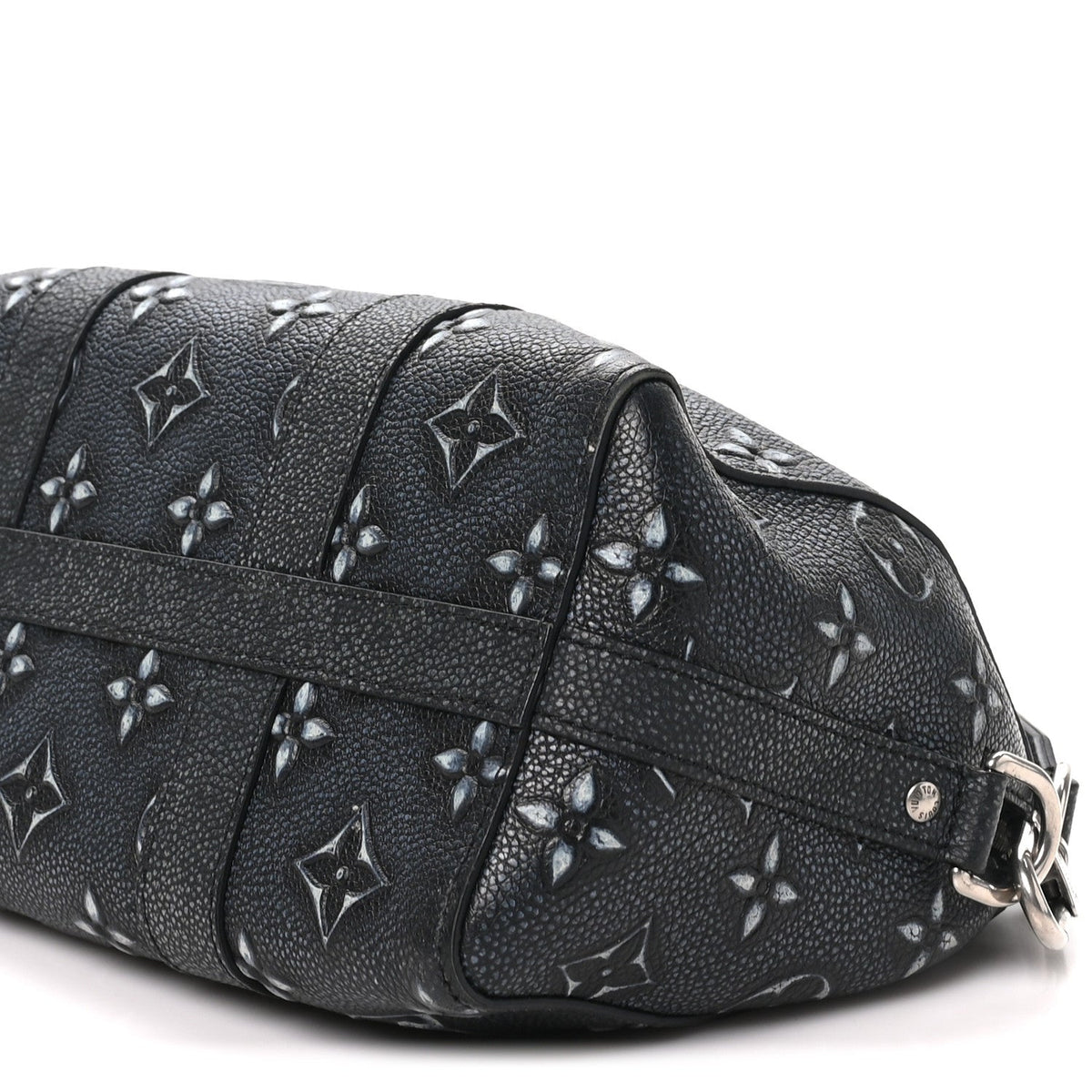 Cowhide Faded Monogram City Keepall Charcoal wholesalehk.shop