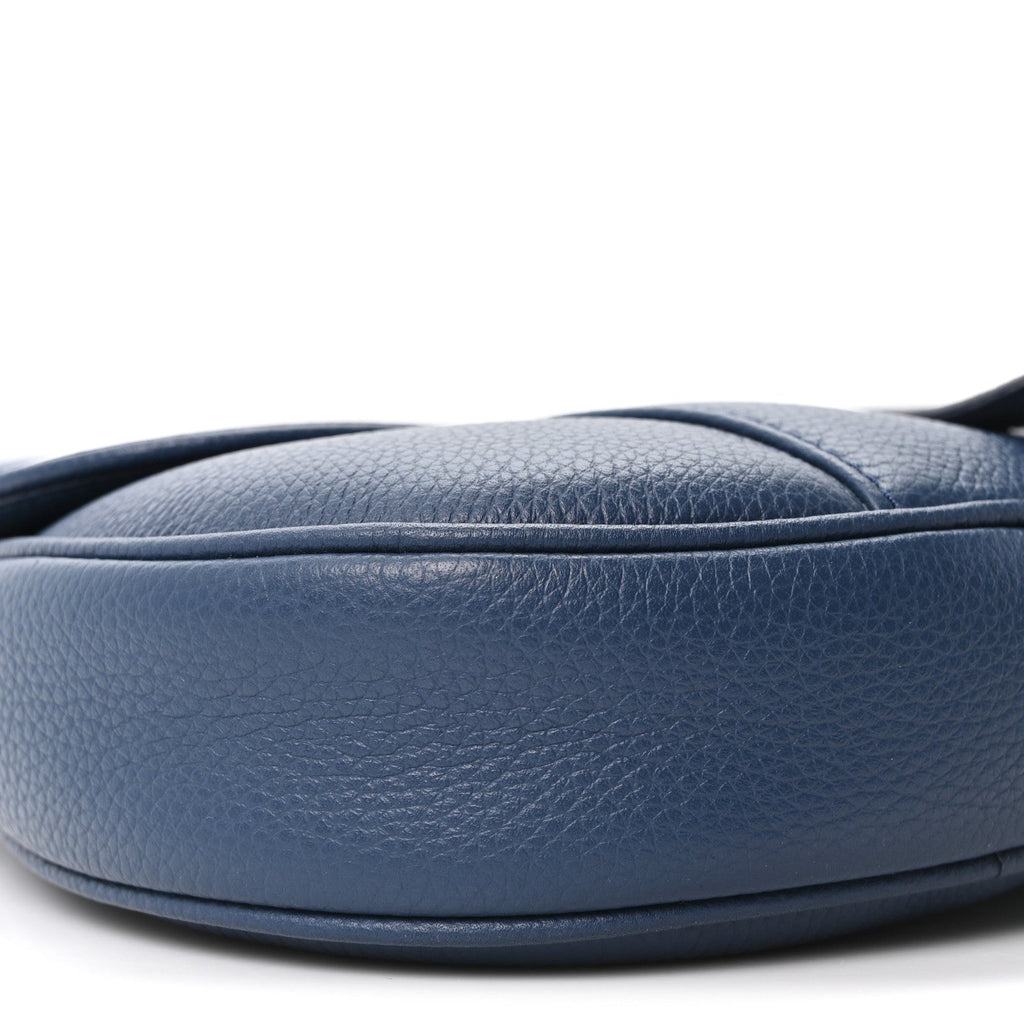 Grained Calfskin Mens Saddle Bag Navy Blue wholesalehk.shop