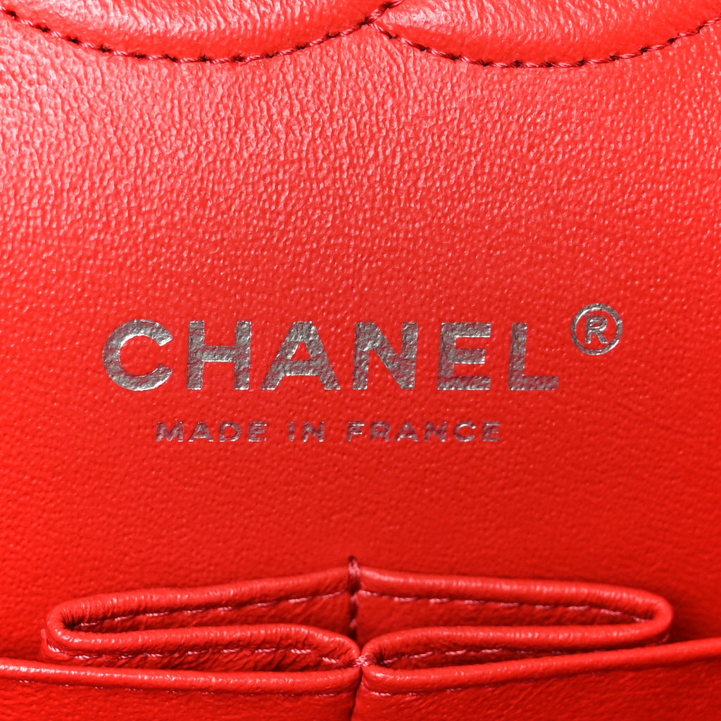 Caviar Quilted Medium Double Flap Red wholesalehk.shop