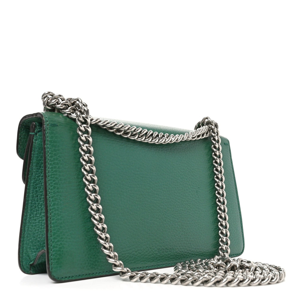 Dollar Calfskin Enamel Small Dionysus Shoulder Bag Emerald Electric Blue wholesalehk.shop