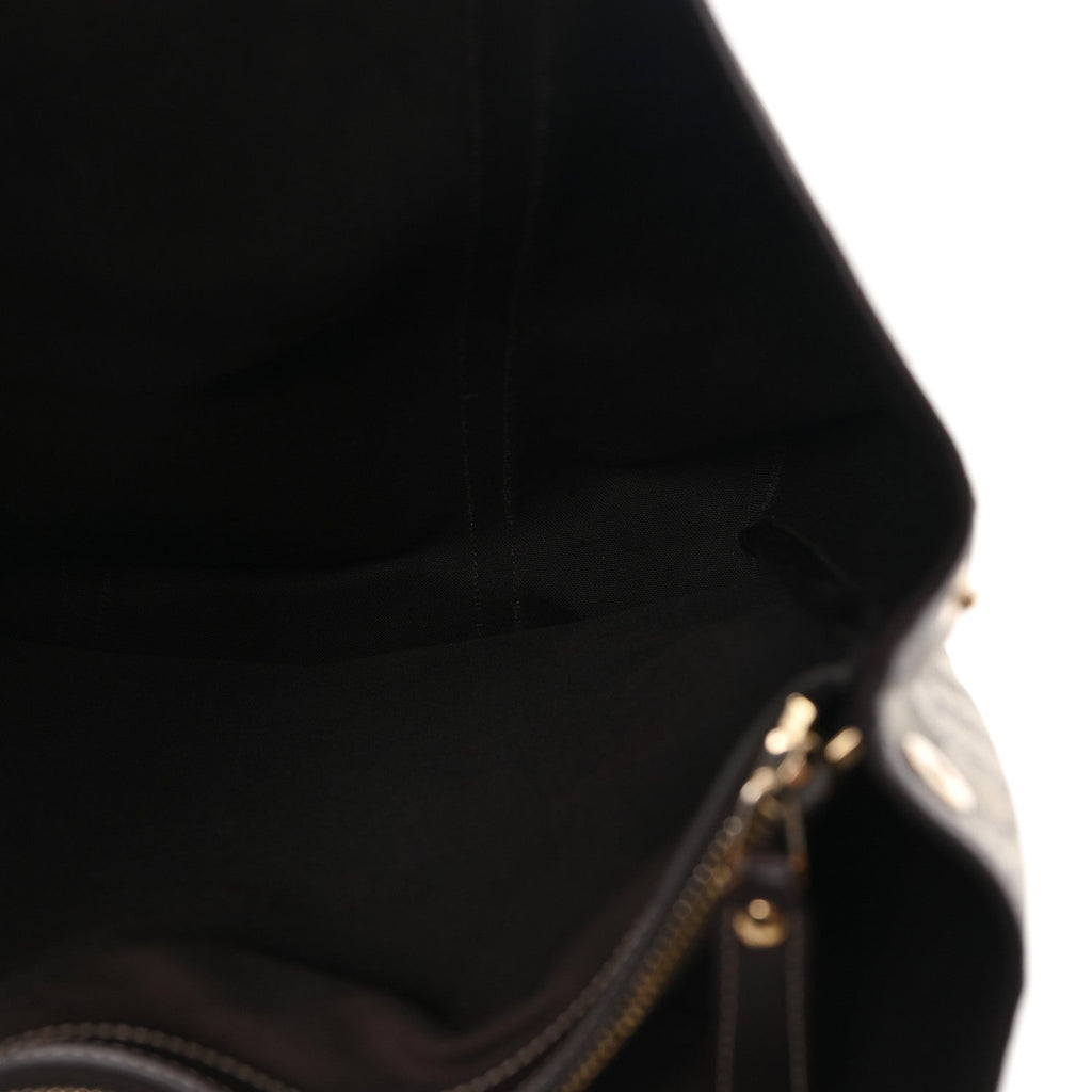 GG Plus Monogram Joy Vertical Tote Dark Brown wholesalehk.shop