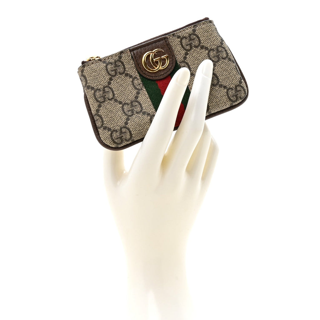 GG Supreme Monogram Web Ophidia Key Case Beige New Acero wholesalehk.shop