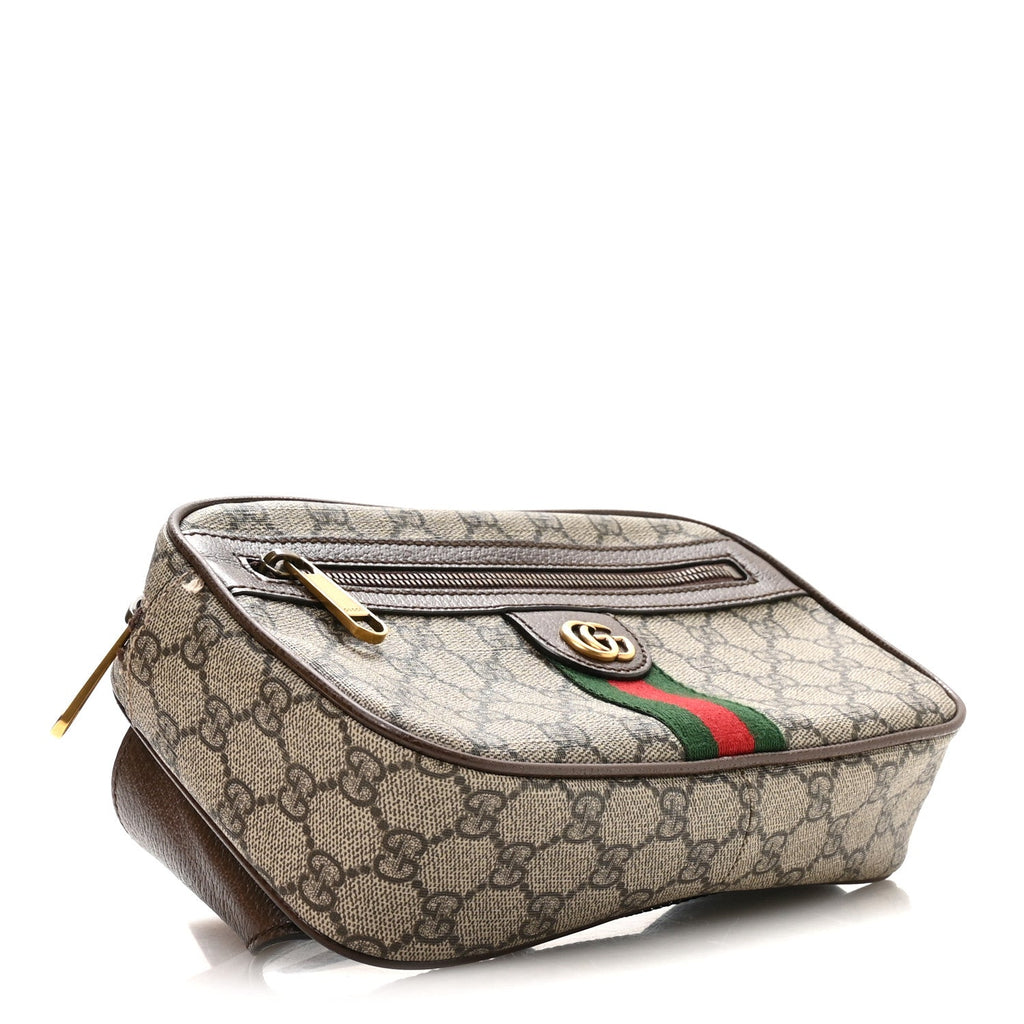 Soft GG Supreme Monogram Medium Ophidia Belt Bag Dark Brown wholesalehk.shop