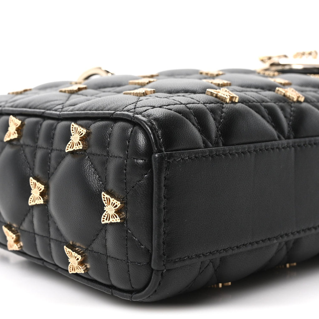 Lambskin Butterfly Cannage Lady D-Joy Black wholesalehk.shop