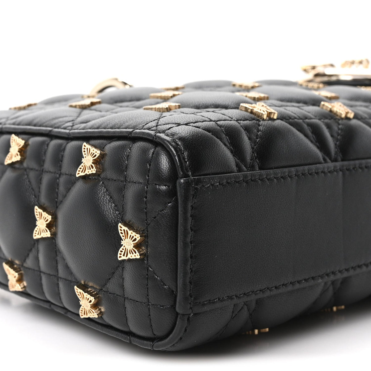 Lambskin Butterfly Cannage Lady D-Joy Black wholesalehk.shop