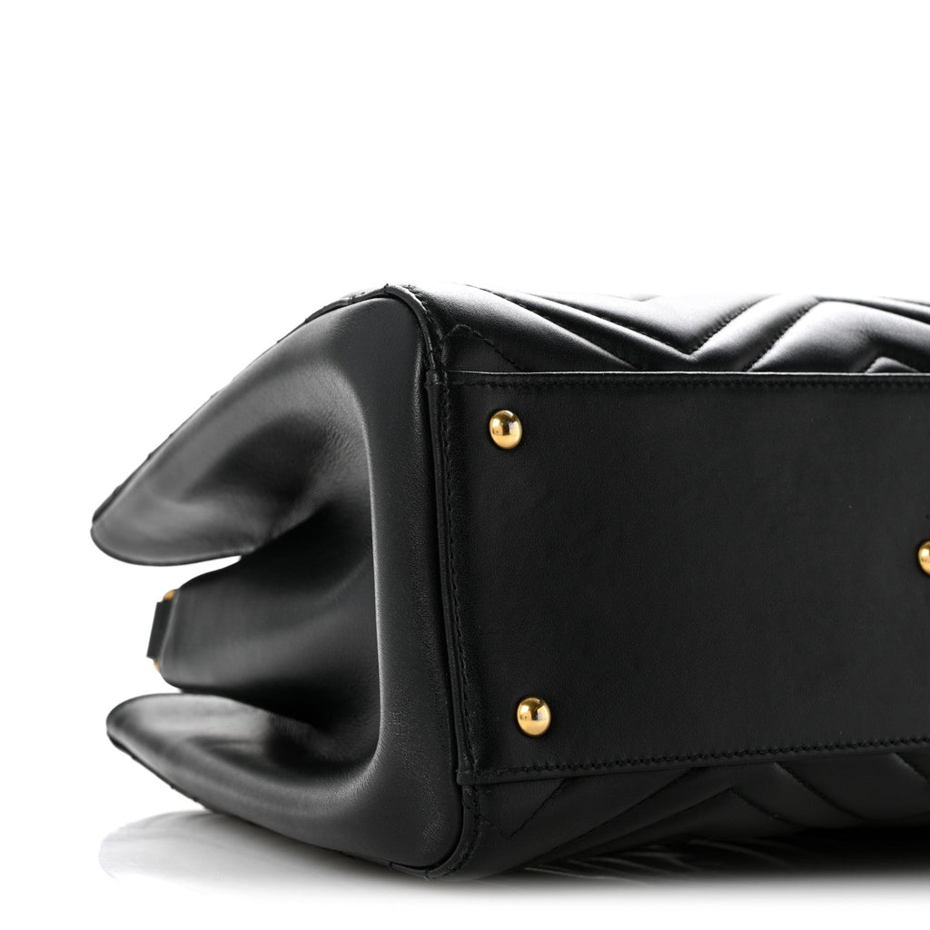 Calfskin Matelasse Small GG Marmont Tote Black wholesalehk.shop