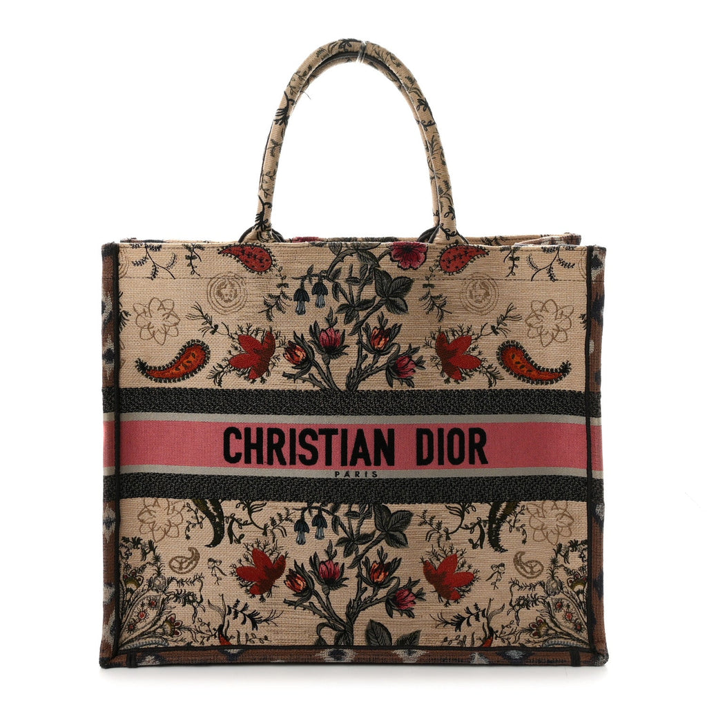 Canvas Embroidered Large Broderie Dior Flowers Book Tote Multicolor £¨ Direct shipment via from wholesalehk.shop