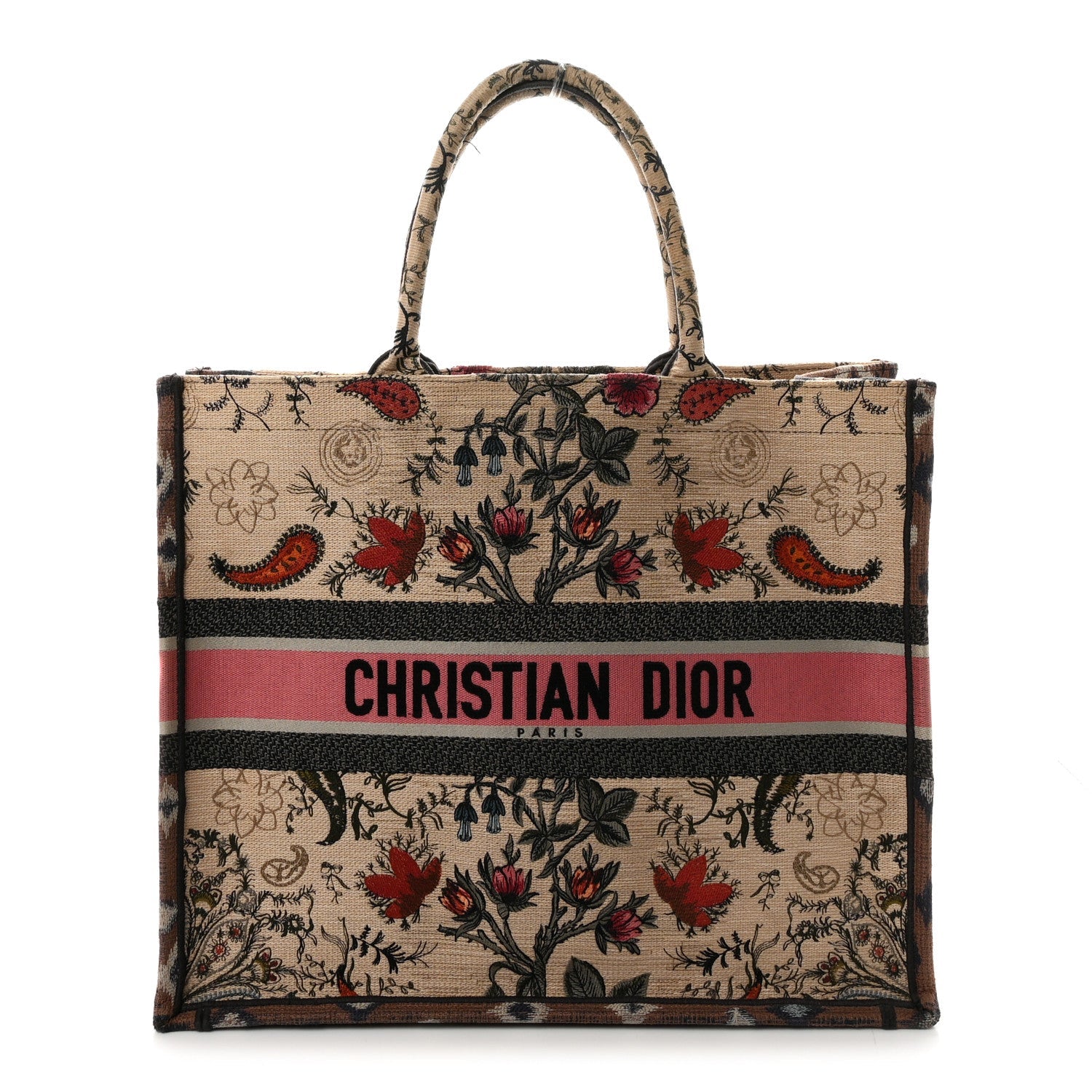 Canvas Embroidered Large Broderie Dior Flowers Book Tote Multicolor £¨ Direct shipment via from wholesalehk.shop