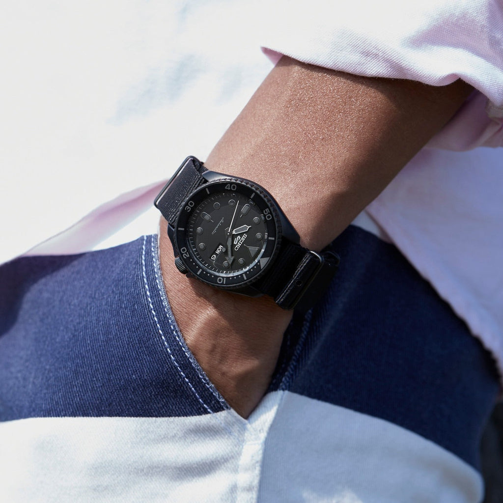 Seiko 5 Sports Automatic Black Dial Black NATO Strap Watch For Men - SRPD79K1 wholesalehk.shop