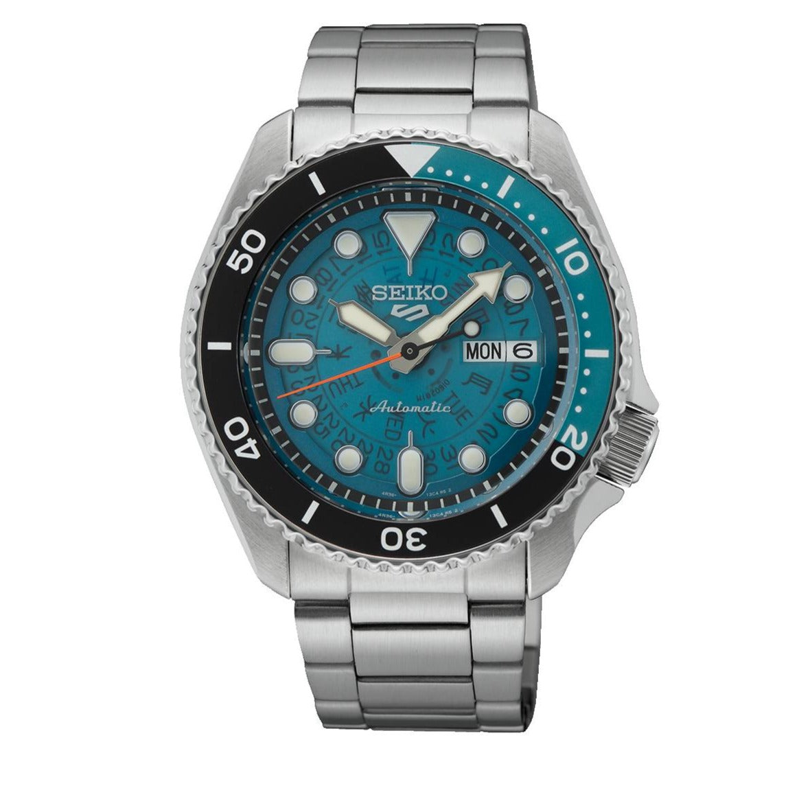 Seiko 5 Sports SKX Skeleton Green Dial Silver Steel Strap Watch For Men - SRPJ45K1 wholesalehk.shop