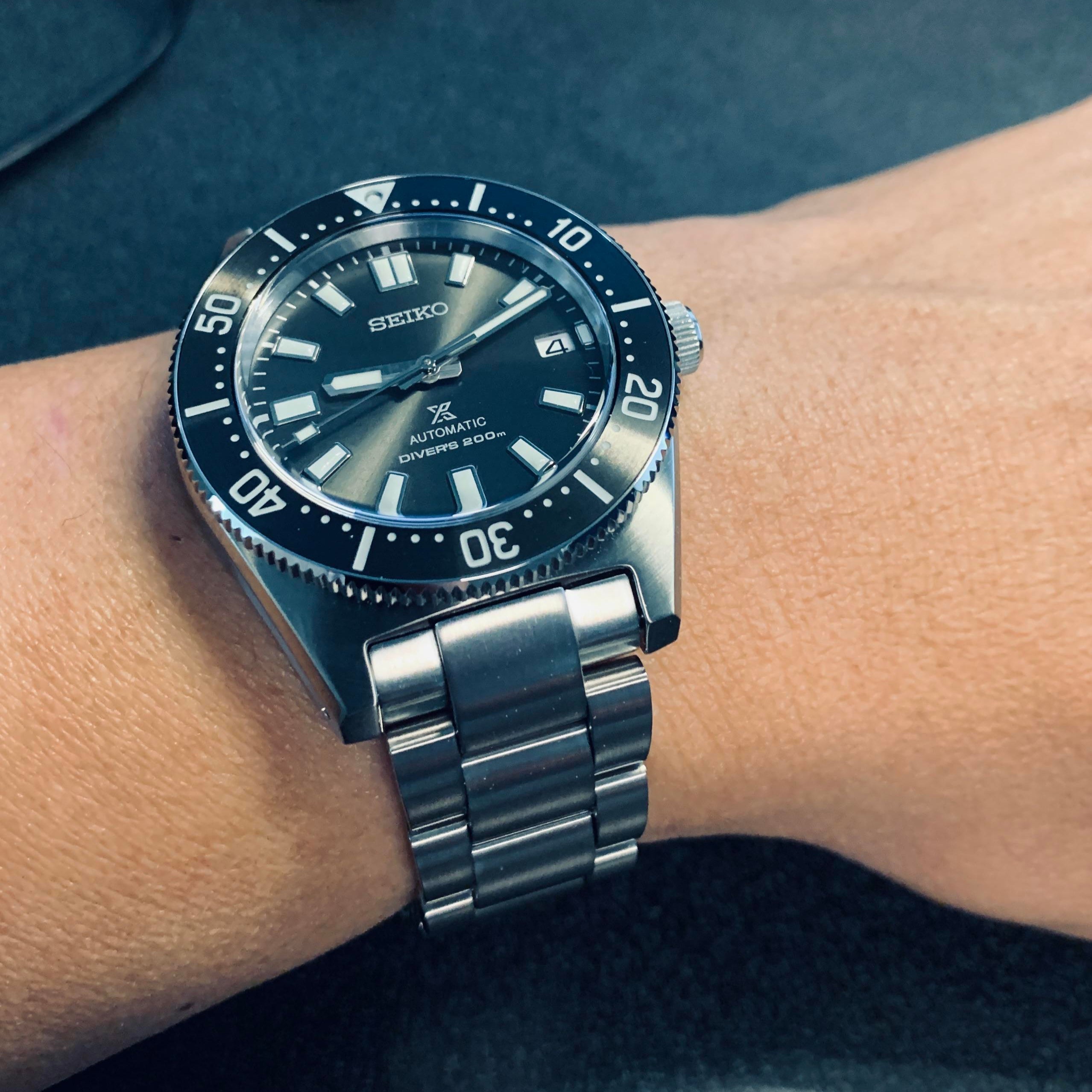 Seiko Prospex 1965 Modern Re Interpretation Automatic Black Dial Silver Steel Strap Watch For Men - SPB143J1 wholesalehk.shop