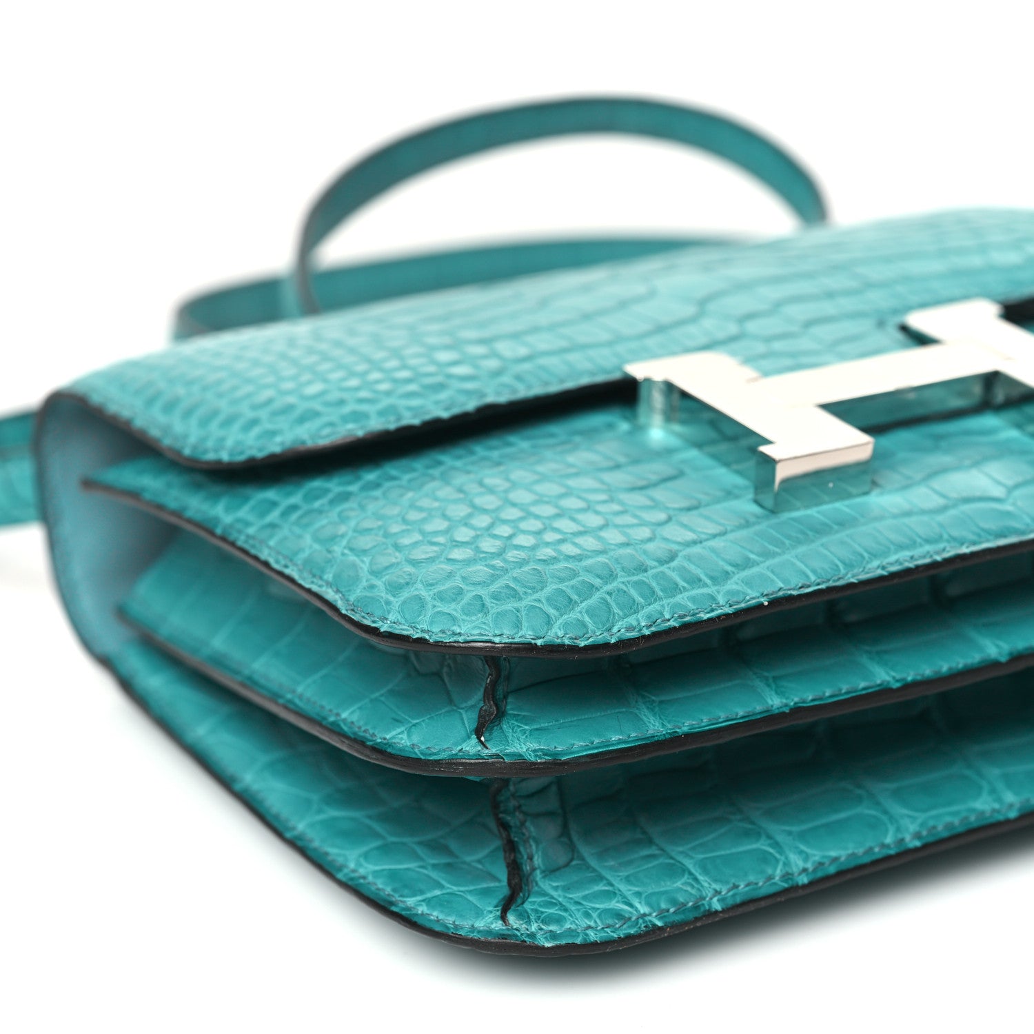 Matte Alligator Constance 18 Bleu Paon £¨ Direct shipment via from wholesalehk.shop
