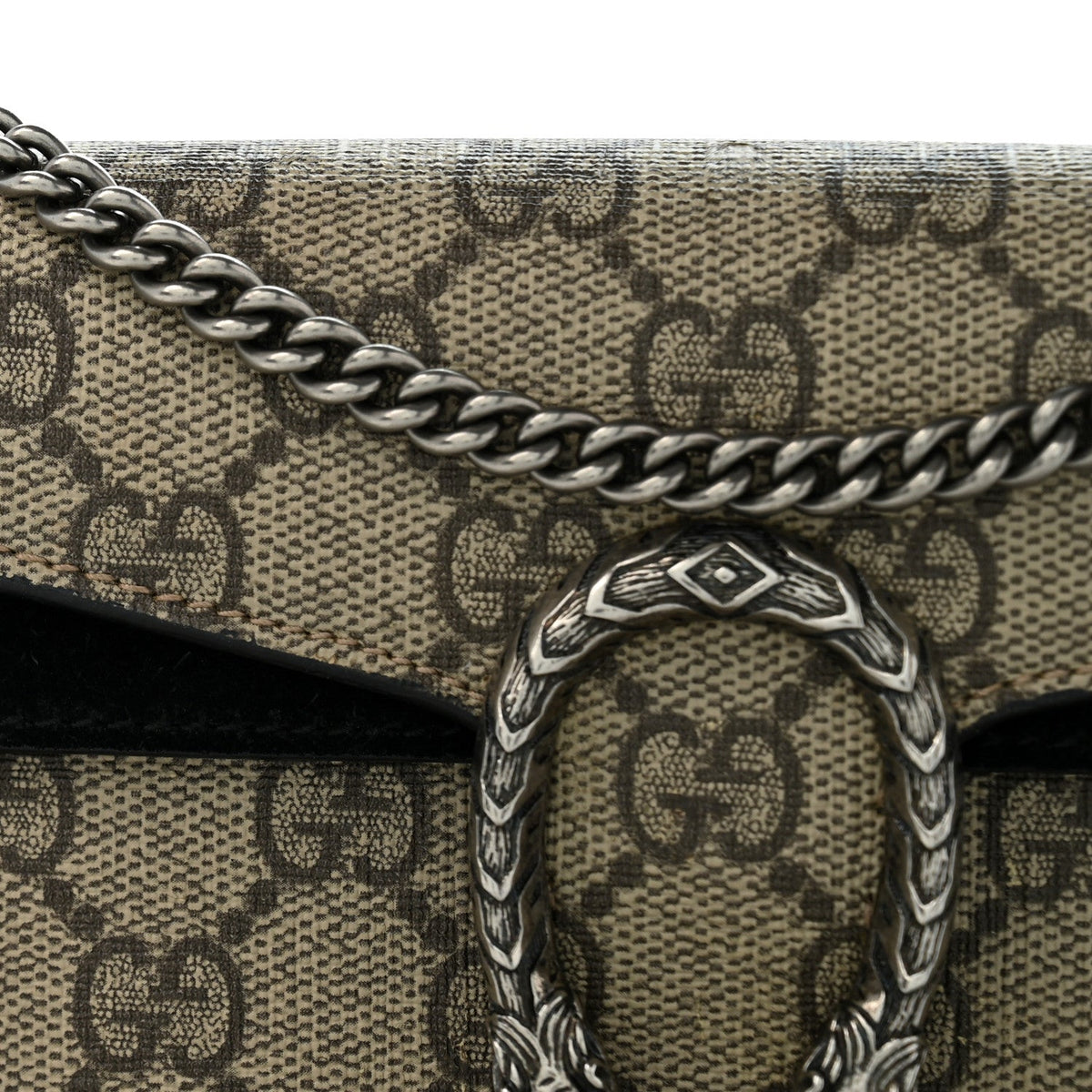 GG Supreme Monogram Super Mini Dionysus Shoulder Bag Black wholesalehk.shop