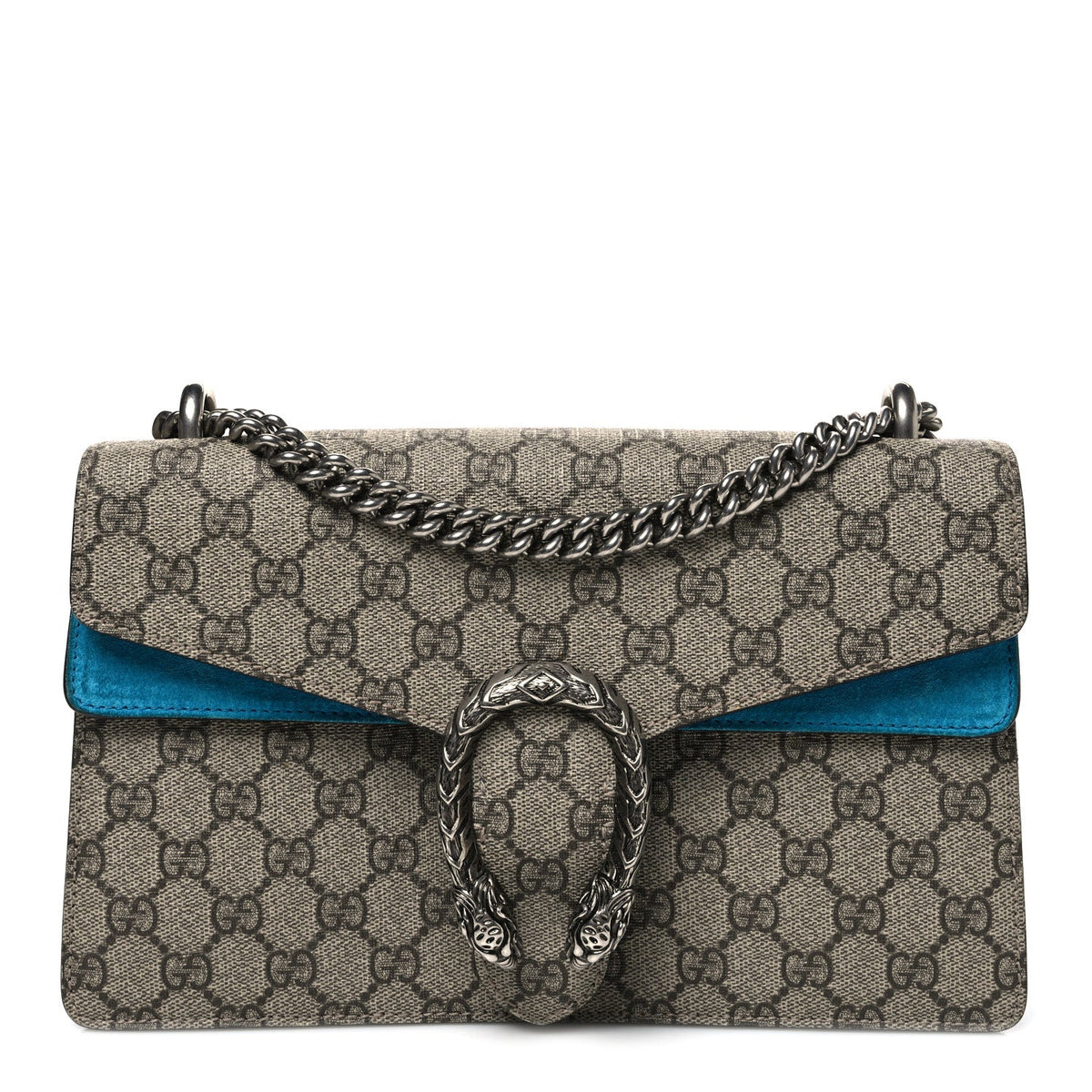 GG Supreme Monogram Small Dionysus Shoulder Bag Bright Turquoise wholesalehk.shop