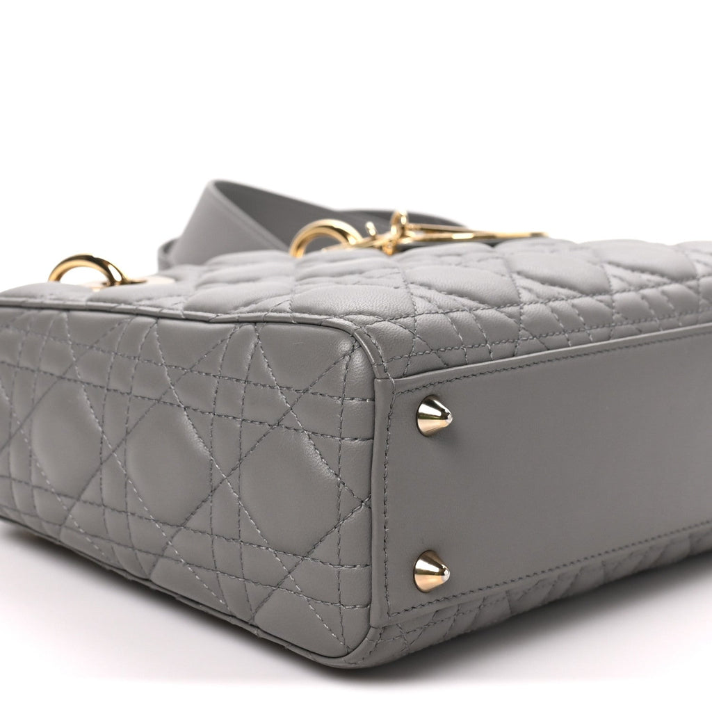 Lambskin Cannage Small My ABCDior Lady Dior Grey wholesalehk.shop
