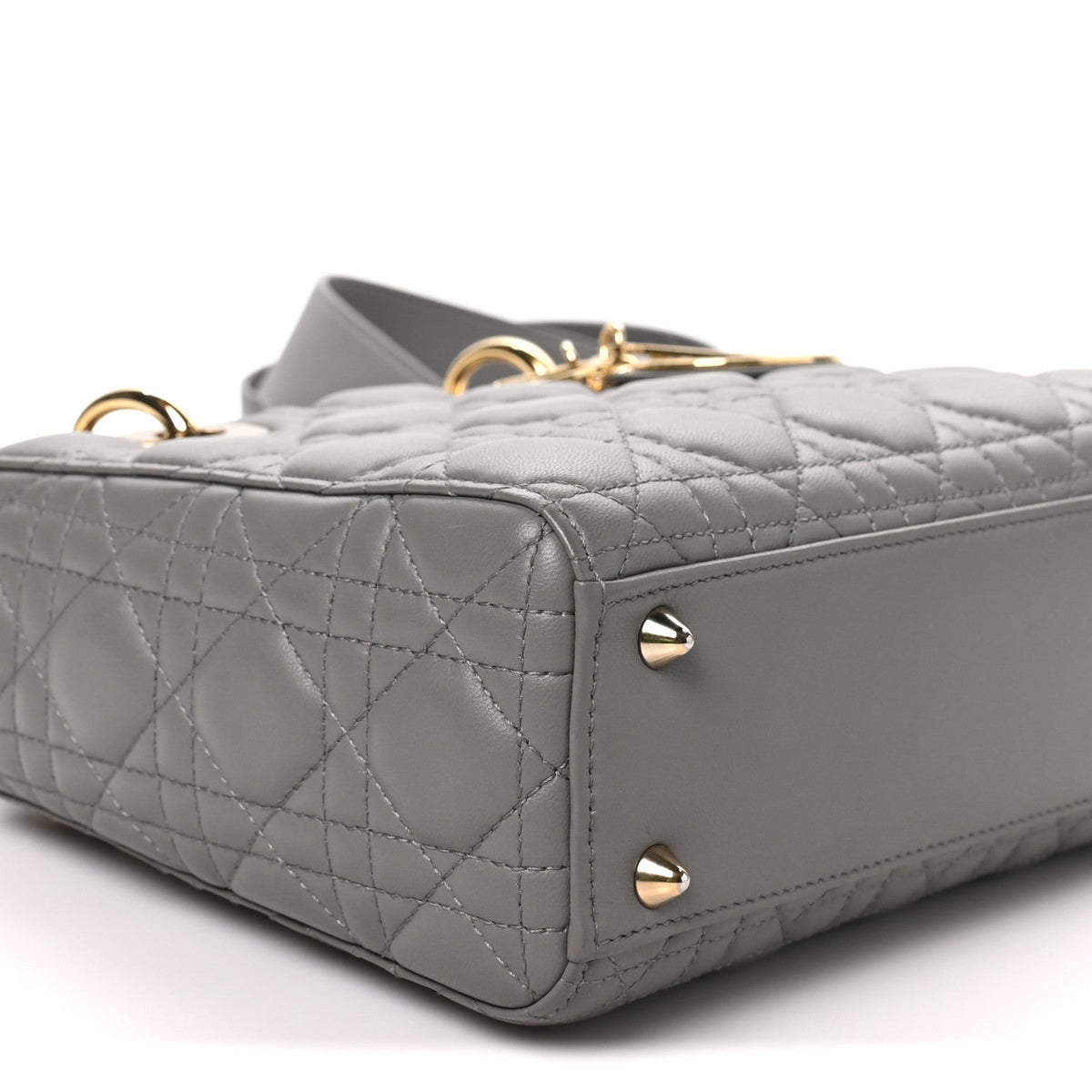 Lambskin Cannage Small My ABCDior Lady Dior Grey wholesalehk.shop