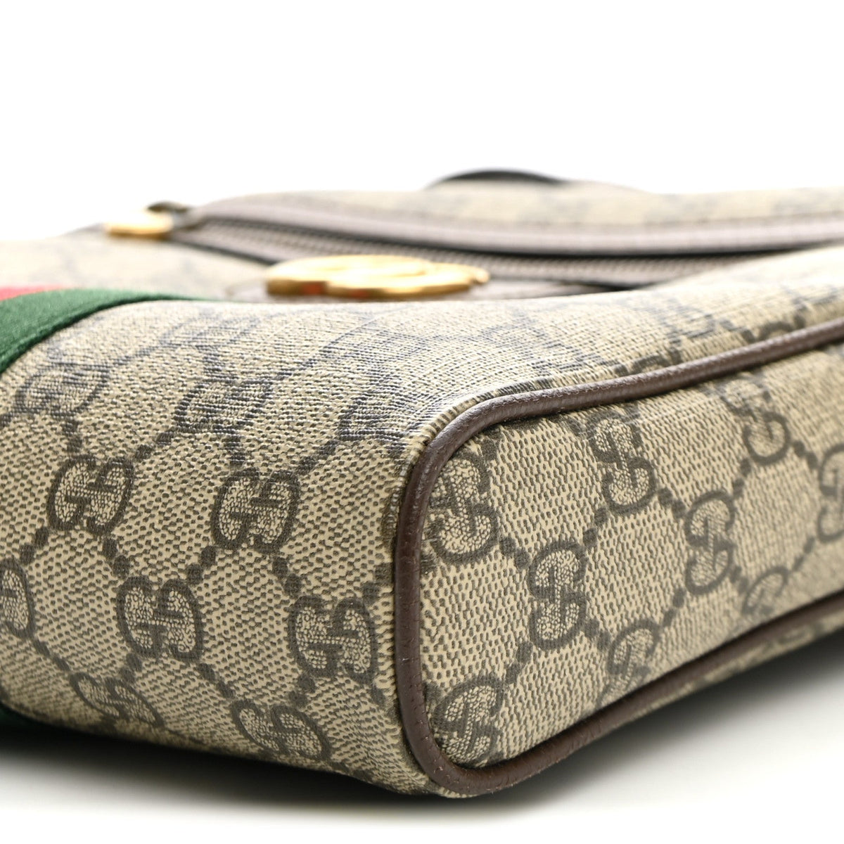 GG Supreme Monogram Web Small Ophidia Messenger Bag Brown wholesalehk.shop