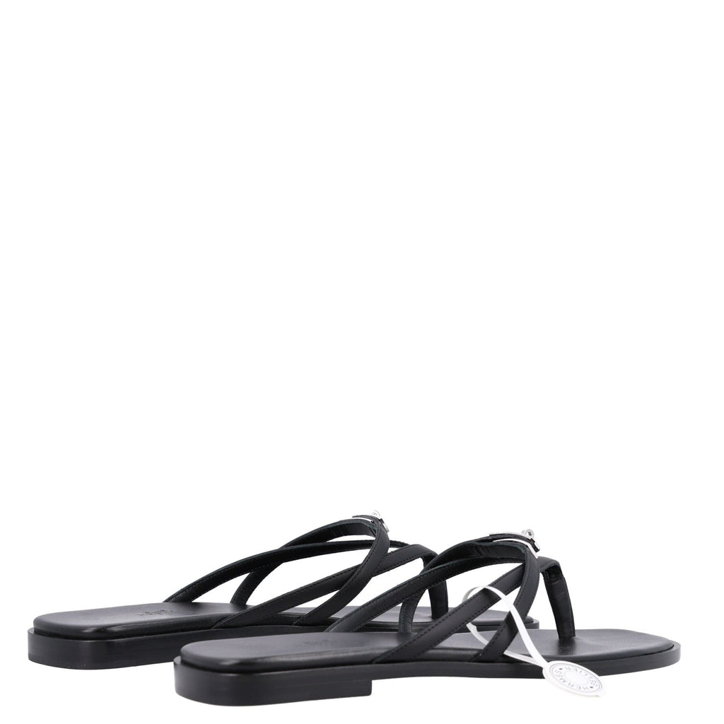 Calfskin Miss Sandals 39 Black wholesalehk.shop
