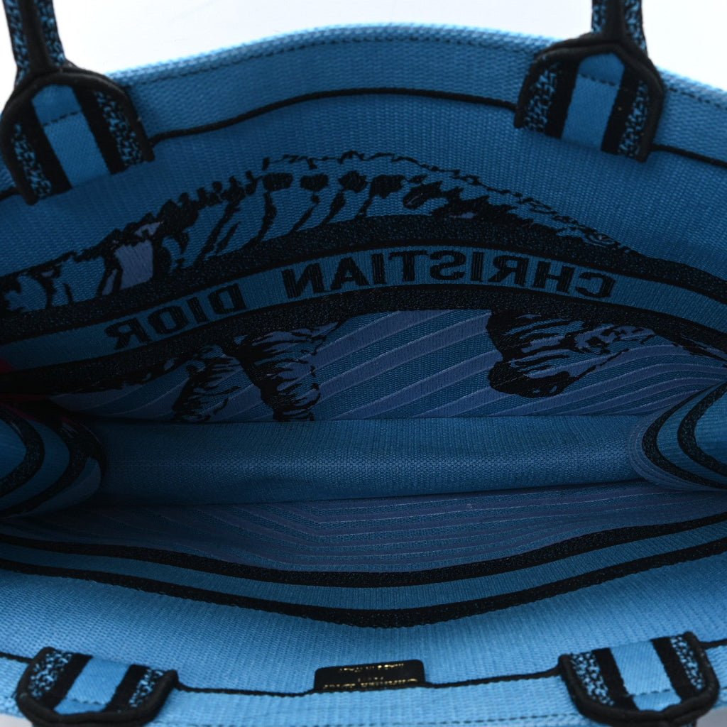 Canvas Embroidered Large Jungle Pop Book Tote Blue Multicolor £¨ Direct shipment via from wholesalehk.shop