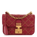 Lambskin Cannage Studded Small Dioraddict Flap Bag Red wholesalehk.shop