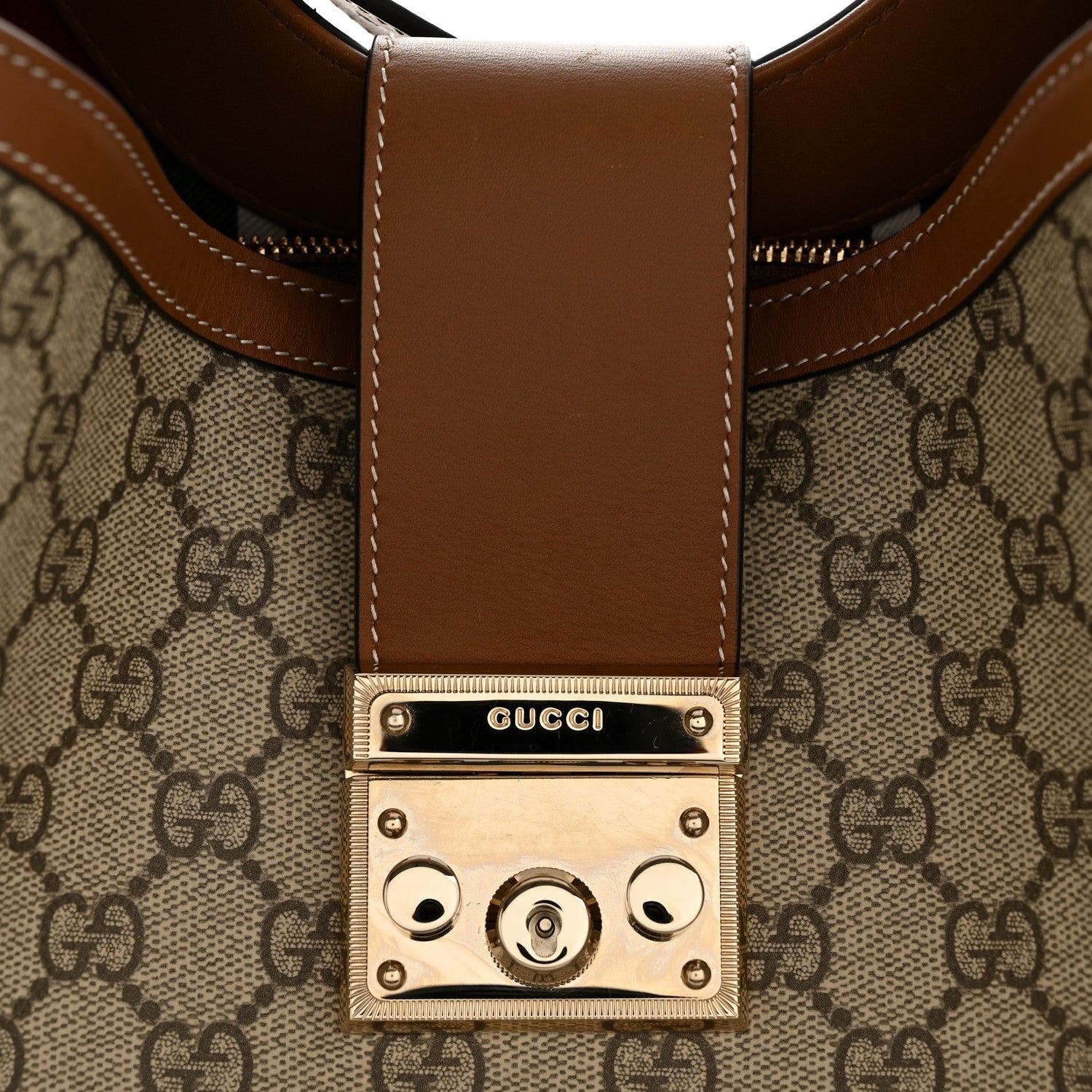 GG Icon Monogram Padlock Shoulder Bag Beige Dark Brown £¨ Direct shipment via from wholesalehk.shop