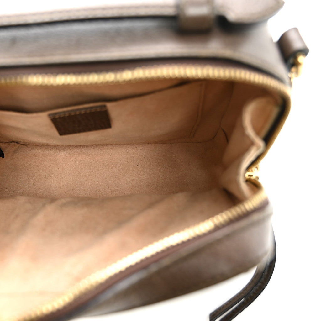 GG Supreme Monogram Mini Ophidia Top Handle Shoulder Bag Brown wholesalehk.shop