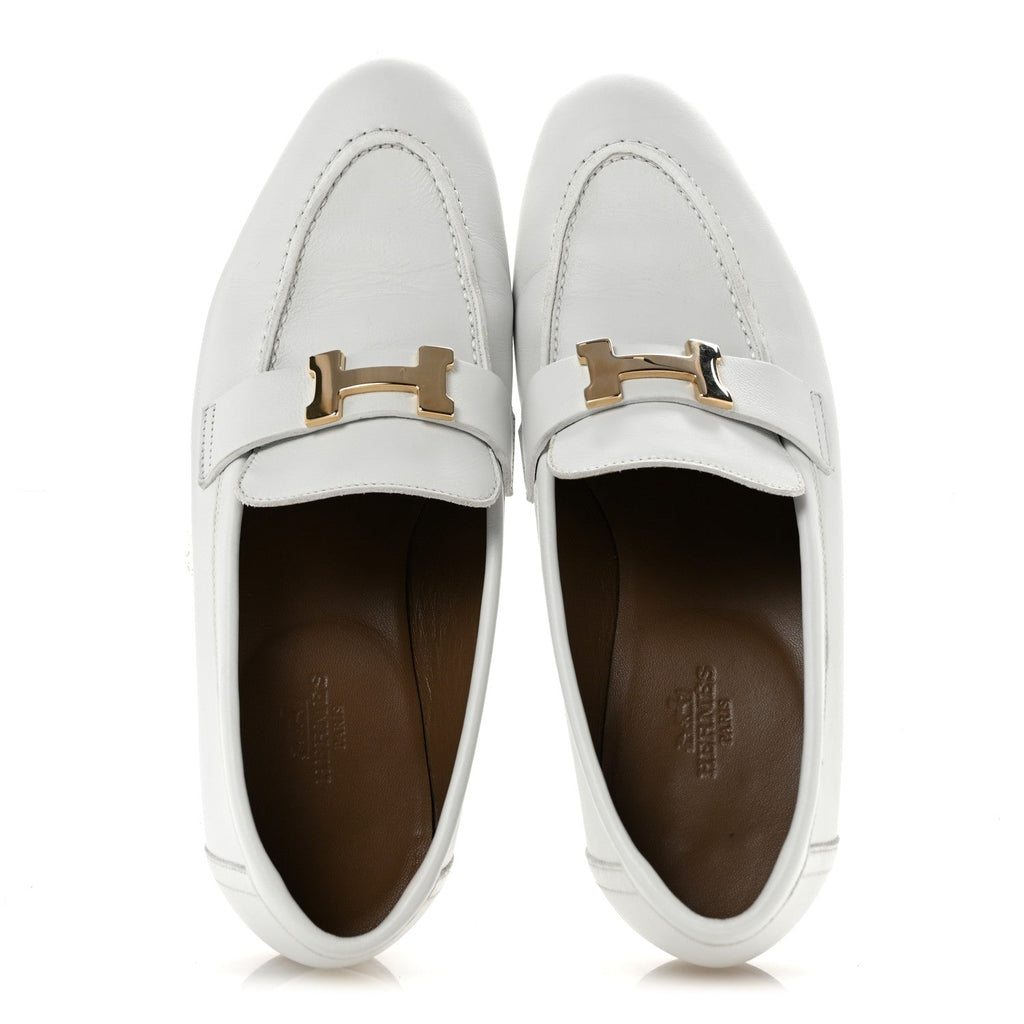Goatskin Womens Paris Loafers 38 Beige Glaise wholesalehk.shop