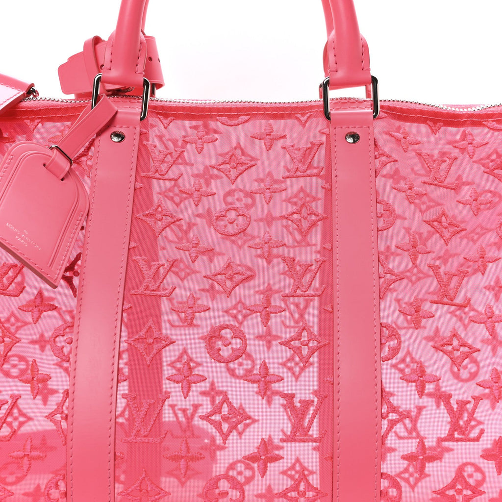 Monogram Fluo See Through Keepall Bandouliere 50 Rose wholesalehk.shop