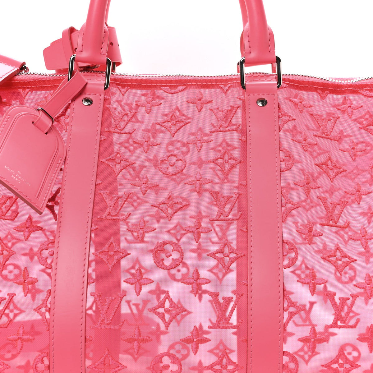 Monogram Fluo See Through Keepall Bandouliere 50 Rose wholesalehk.shop