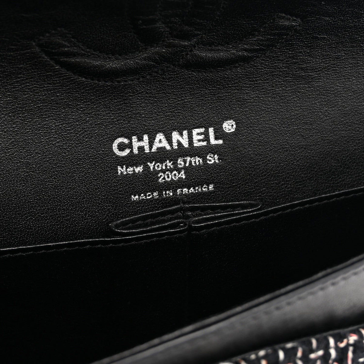 Tweed Quilted Medium Double Flap Black wholesalehk.shop