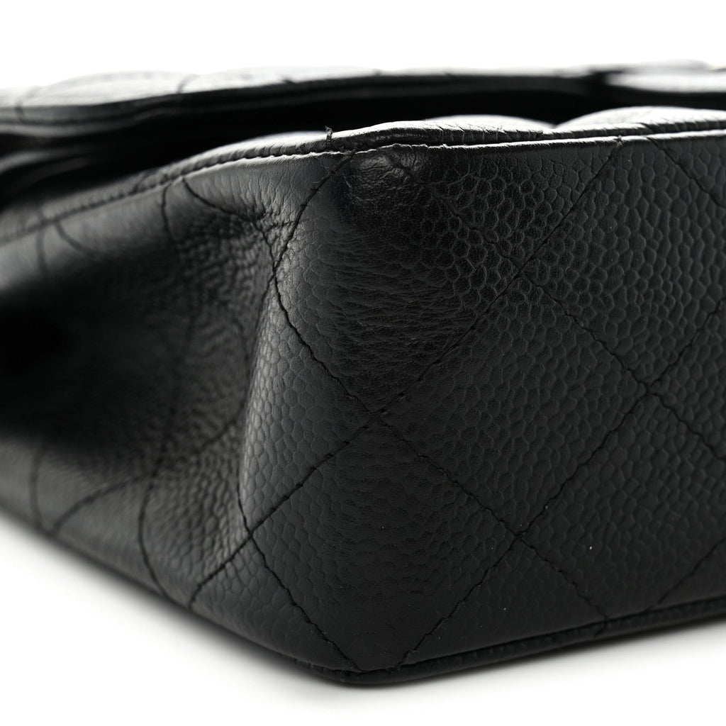 Caviar Quilted Small Double Flap Black wholesalehk.shop