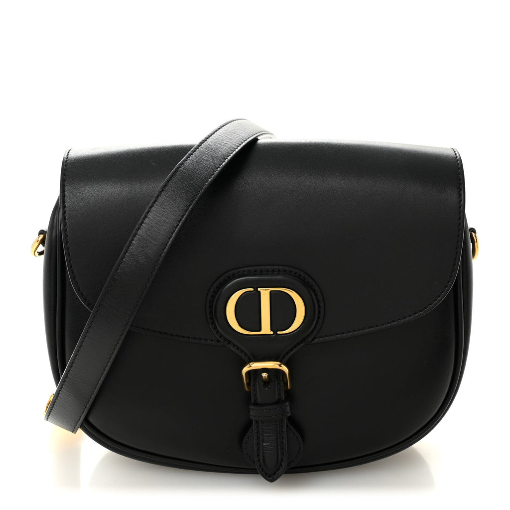 Box Calfskin Medium Bobby Flap Black wholesalehk.shop