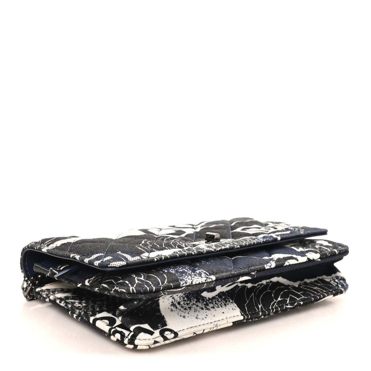 Canvas Printed Quilted 2.55 Reissue Wallet On Chain WOC White Black Navy Blue wholesalehk.shop