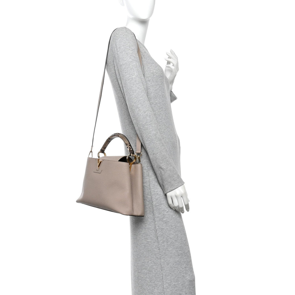 Taurillon Snakeskin Capucines PM Galet £¨ Direct shipment via from wholesalehk.shop