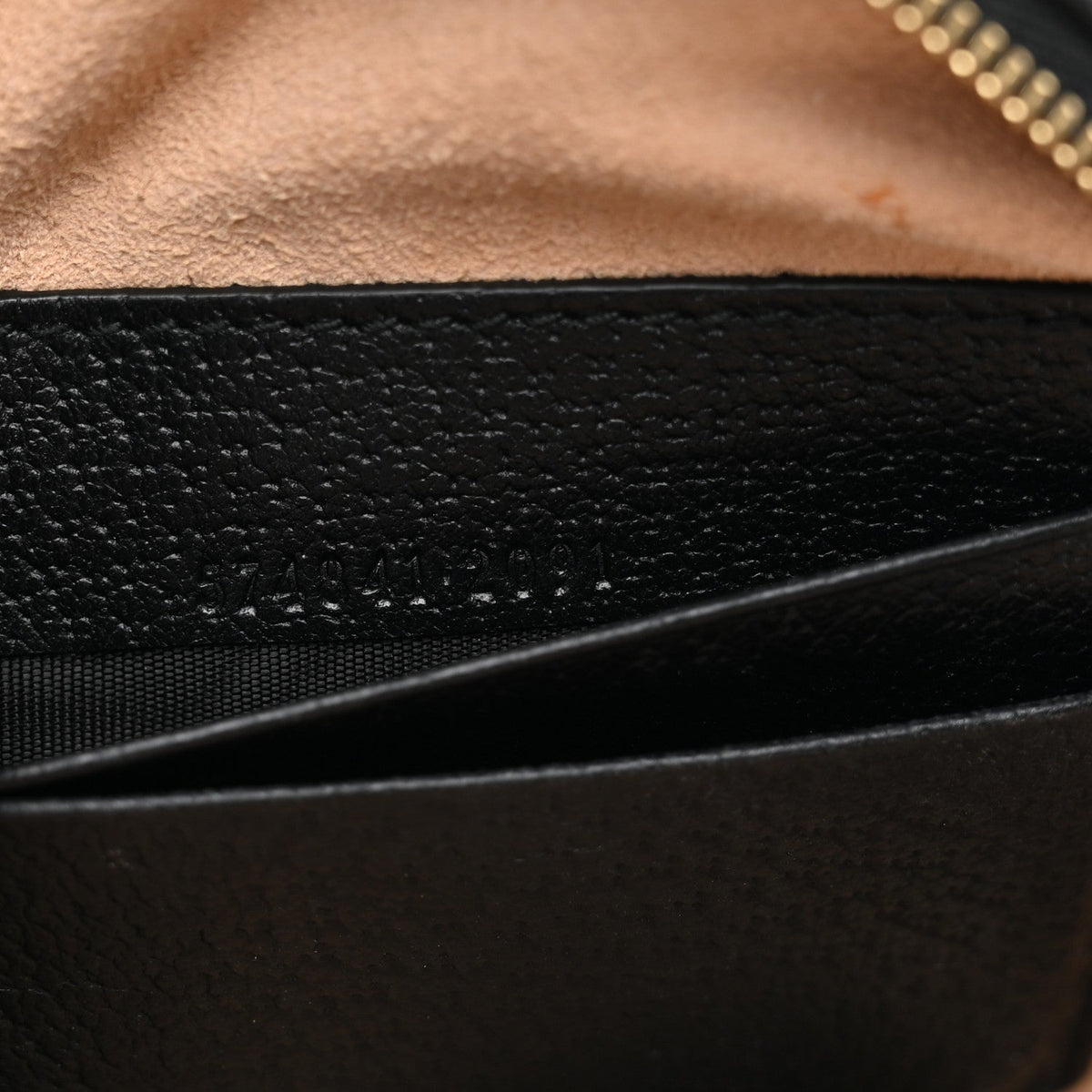 Textured Calfskin Web Ophidia Round Wrist Wallet  Black wholesalehk.shop